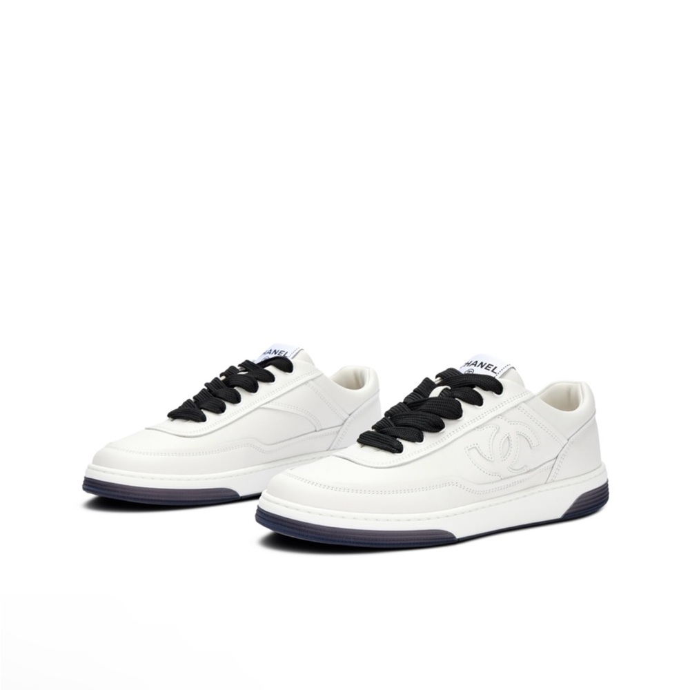 Chanel Sport White Calfskin Sneakers